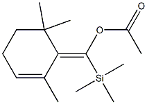 [(1Z)-2,6,6-Trimethyl-2-cyclohexen-1-ylidene](trimethylsilyl)methanol acetate 结构式
