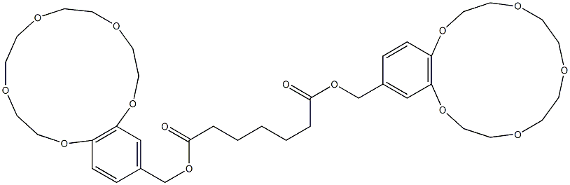 Heptanedioic acid bis[[2,5,8,11,14-pentaoxabicyclo[13.4.0]nonadeca-1(15),16,18-triene-17-yl]methyl] ester 结构式