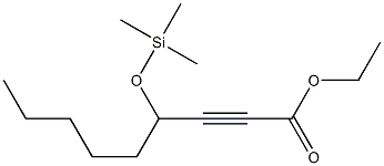 4-トリメチルシリルオキシ-2-ノニン酸エチル 化学構造式