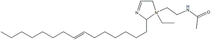 1-[2-(Acetylamino)ethyl]-1-ethyl-2-(7-pentadecenyl)-3-imidazoline-1-ium Struktur