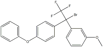 1-ブロモ-1-(4-フェノキシフェニル)-1-(3-メトキシフェニル)-2,2,2-トリフルオロエタン 化学構造式