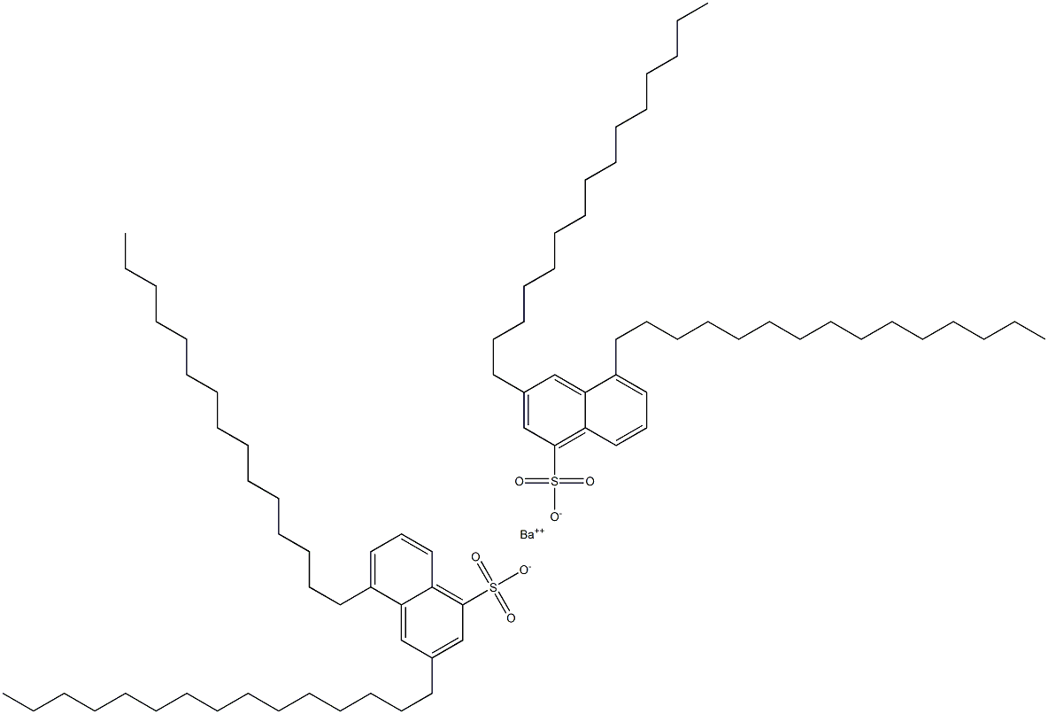 Bis(3,5-dipentadecyl-1-naphthalenesulfonic acid)barium salt Structure
