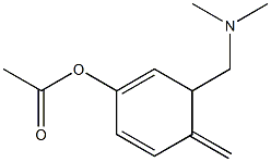 Acetic acid 3-dimethylaminomethyl-4-methylene-1,5-cyclohexadienyl ester Struktur