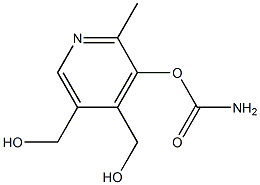 Carbamic acid 2-methyl-4,5-bis(hydroxymethyl)-3-pyridyl ester Struktur