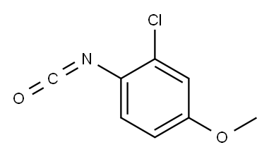 2-クロロ-4-メトキシフェニルイソシアナート 化学構造式