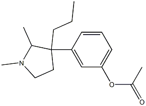 Acetic acid 3-(1,2-dimethyl-3-propyl-3-pyrrolidinyl)phenyl ester 结构式