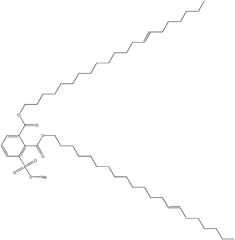 3-(Sodiosulfo)phthalic acid di(14-henicosenyl) ester Struktur