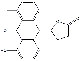 1,8-Dihydroxy-10-[(2-oxotetrahydrofuran)-5-ylidene]anthrone Structure