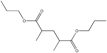 ペンタン-2,4-ジカルボン酸ジプロピル 化学構造式