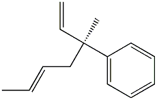 [S,5E,(+)]-3-Methyl-3-phenyl-1,5-heptadiene Struktur
