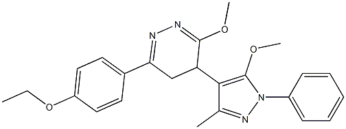 3-Methoxy-4,5-dihydro-6-(4-ethoxyphenyl)-4-(1-phenyl-5-methoxy-3-methyl-1H-pyrazol-4-yl)pyridazine