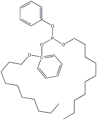 Phosphorous acid 1-(decyloxy)decyldiphenyl ester
