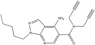 1-Pentyl-4-amino-N,N-di(2-propynyl)-1H-pyrazolo[3,4-b]pyridine-5-carboxamide