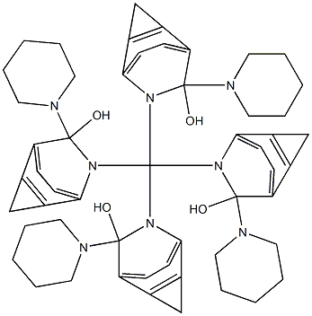 1,1',1'',1'''-[メタンテトライルテトラキス[メチレン(オキシ)(4,1-フェニレン)(イミノメチレン)]]テトラキスピペリジン 化学構造式
