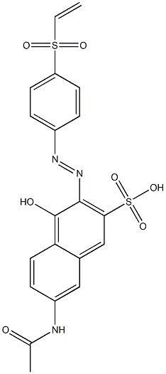 7-Acetylamino-4-hydroxy-3-[p-(vinylsulfonyl)phenylazo]-2-naphthalenesulfonic acid Structure