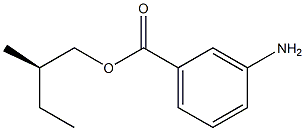 (-)-m-アミノ安息香酸(R)-2-メチルブチル 化学構造式