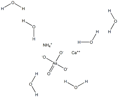Ammonium calcium arsenate hexahydrate Structure