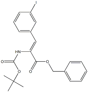 3-(3-Iodophenyl)-2-[(tert-butoxy)carbonylamino]acrylic acid benzyl ester Struktur