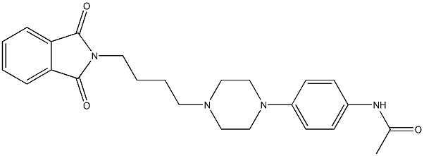 N-[4-[4-(4-Acetylaminophenyl)-1-piperazinyl]butyl]phthalimide Struktur