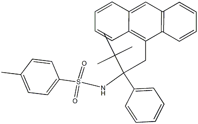 9-[2-Phenyl-2-tert-butyl-2-(tosylamino)ethyl]anthracene Structure