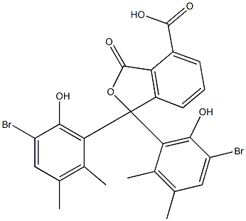 1,1-Bis(5-bromo-6-hydroxy-2,3-dimethylphenyl)-1,3-dihydro-3-oxoisobenzofuran-4-carboxylic acid Structure