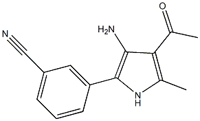 m-(4-Acetyl-3-amino-5-methyl-1H-pyrrol-2-yl)benzonitrile Structure