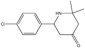 6-(p-クロロフェニル)-2,2-ジメチル-4-ピペリドン 化学構造式