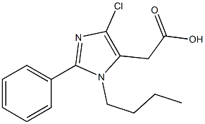 2-Phenyl-1-butyl-4-chloro-1H-imidazole-5-acetic acid Structure