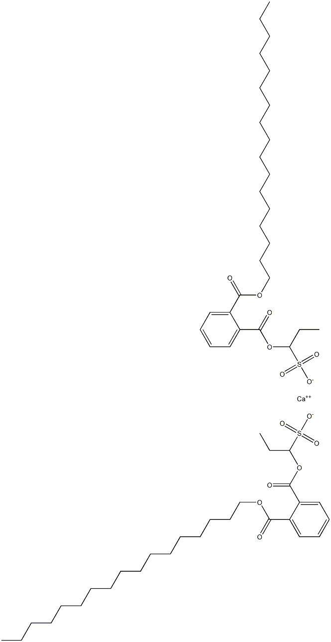Bis[1-[(2-heptadecyloxycarbonylphenyl)carbonyloxy]propane-1-sulfonic acid]calcium salt Structure