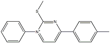 1-Phenyl-4-(4-methylphenyl)-2-methylthio-1-pyrimidinium Structure