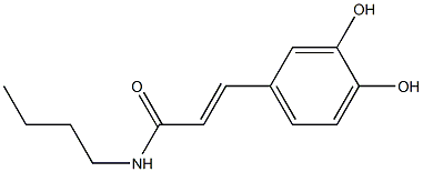 (E)-N-Butyl-3-(3,4-dihydroxyphenyl)propenamide 结构式