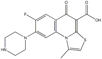 7-Fluoro-1-methyl-8-(1-piperazinyl)-5-oxo-5H-thiazolo[3,2-a]quinoline-4-carboxylic acid