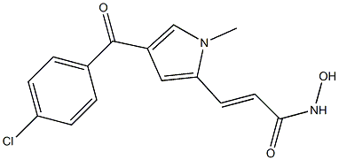 (E)-3-[1-Methyl-4-(4-chlorobenzoyl)-1H-pyrrol-2-yl]-2-propenehydroxamic acid Structure