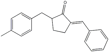 2-[(E)-Benzylidene]-5-(4-methylbenzyl)cyclopentane-1-one Struktur