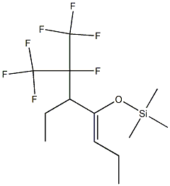 (Z)-5-Ethyl-6,7,7,7-tetrafluoro-6-(trifluoromethyl)-4-(trimethylsiloxy)-3-heptene Struktur