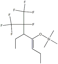 (Z)-5-Ethyl-6,7,7,7-tetrafluoro-6-(trifluoromethyl)-4-(trimethylsiloxy)-3-heptene Structure