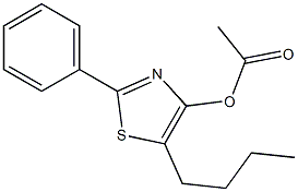 Acetic acid 5-butyl-2-phenyl-4-thiazolyl ester Struktur