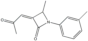 (Z)-3-(2-Oxopropylidene)-4-methyl-1-(3-methylphenyl)azetidin-2-one 结构式