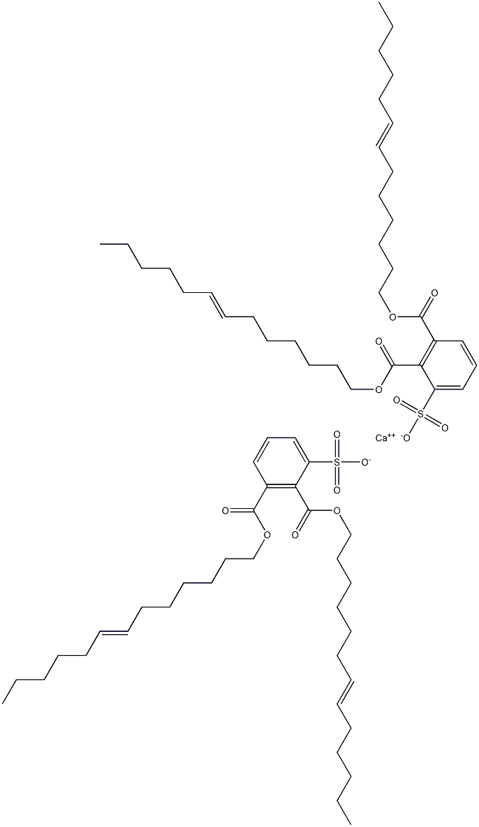 Bis[2,3-di(7-tridecenyloxycarbonyl)benzenesulfonic acid]calcium salt Struktur