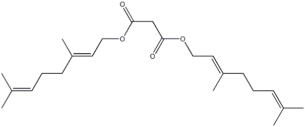 Malonic acid bis(3,7-dimethyl-2,6-octadienyl) ester Structure