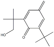 6-tert-Butyl-2-(2-hydroxy-1,1-dimethylethyl)-4-methylene-2,5-cyclohexadien-1-one Struktur