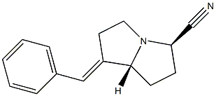 (5R,7aR)-1-Benzylidene-5-cyanohexahydro-1H-pyrrolizine Structure