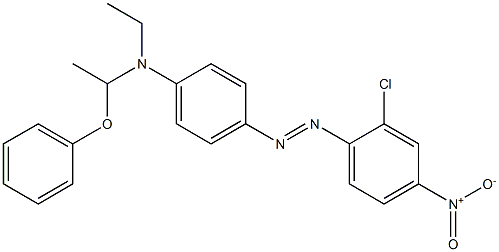 4-(2-Chloro-4-nitrophenylazo)-N-ethyl-N-(1-phenoxyethyl)aniline Struktur