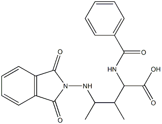 2-(Benzoylamino)-4-[(1,3-dioxo-2H-isoindol-2-yl)amino]-3,4-dimethylbutyric acid Structure