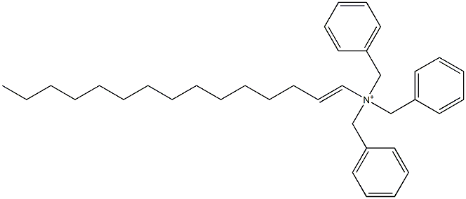 (1-ペンタデセニル)トリベンジルアミニウム 化学構造式