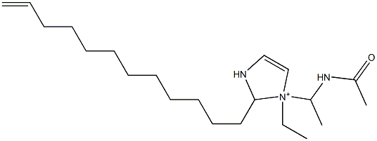 1-[1-(Acetylamino)ethyl]-2-(11-dodecenyl)-1-ethyl-4-imidazoline-1-ium Struktur