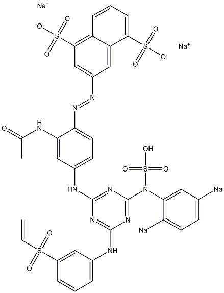 3-[2-Acetylamino-4-[4-(2,5-disodiosulfoanilino)-6-(3-vinylsulfonylanilino)-1,3,5-triazin-2-ylamino]phenylazo]-1,5-naphthalenedisulfonic acid disodium salt