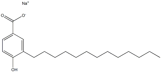 3-Tridecyl-4-hydroxybenzoic acid sodium salt 结构式
