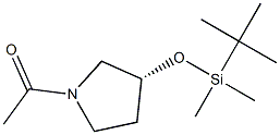  (3R)-3-[[Dimethyl(tert-butyl)silyl]oxy]-1-acetylpyrrolidine