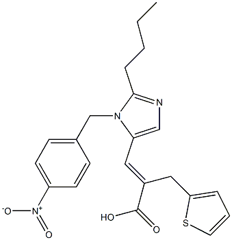 (E)-3-[2-Butyl-1-(4-nitrobenzyl)-1H-imidazol-5-yl]-2-(2-thienylmethyl)acrylic acid Structure